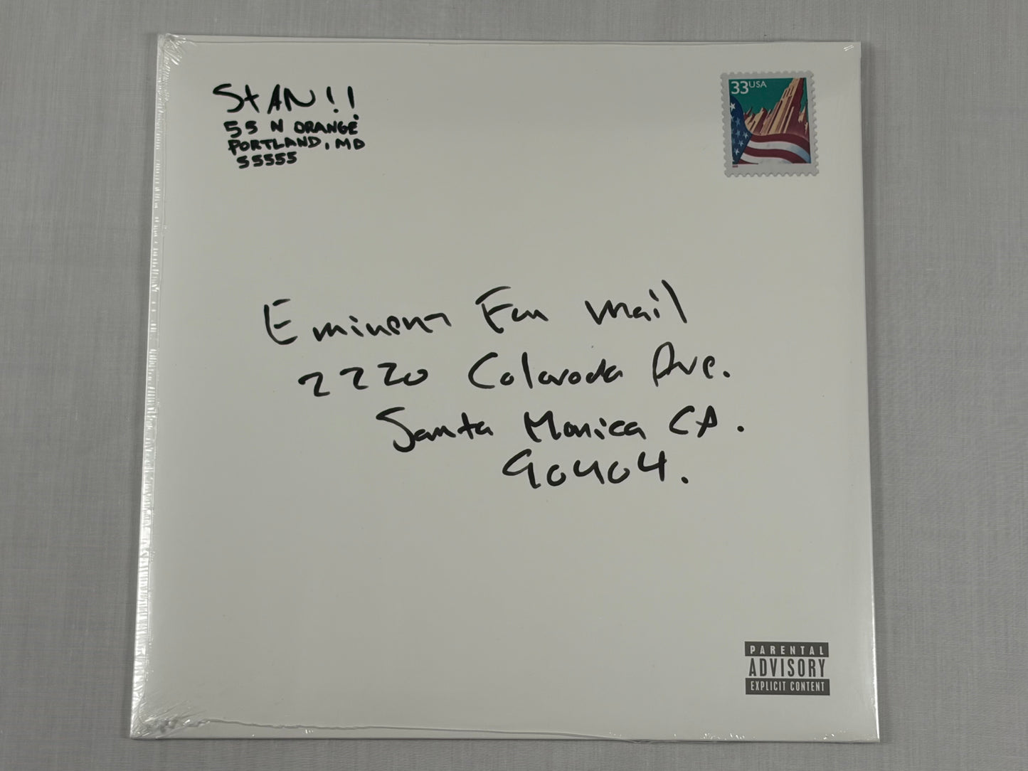 Eminem Stan Letter Vinyl Single 25th Anniversary Capsule Edition Square Shape Picture Disc Factory Sealed