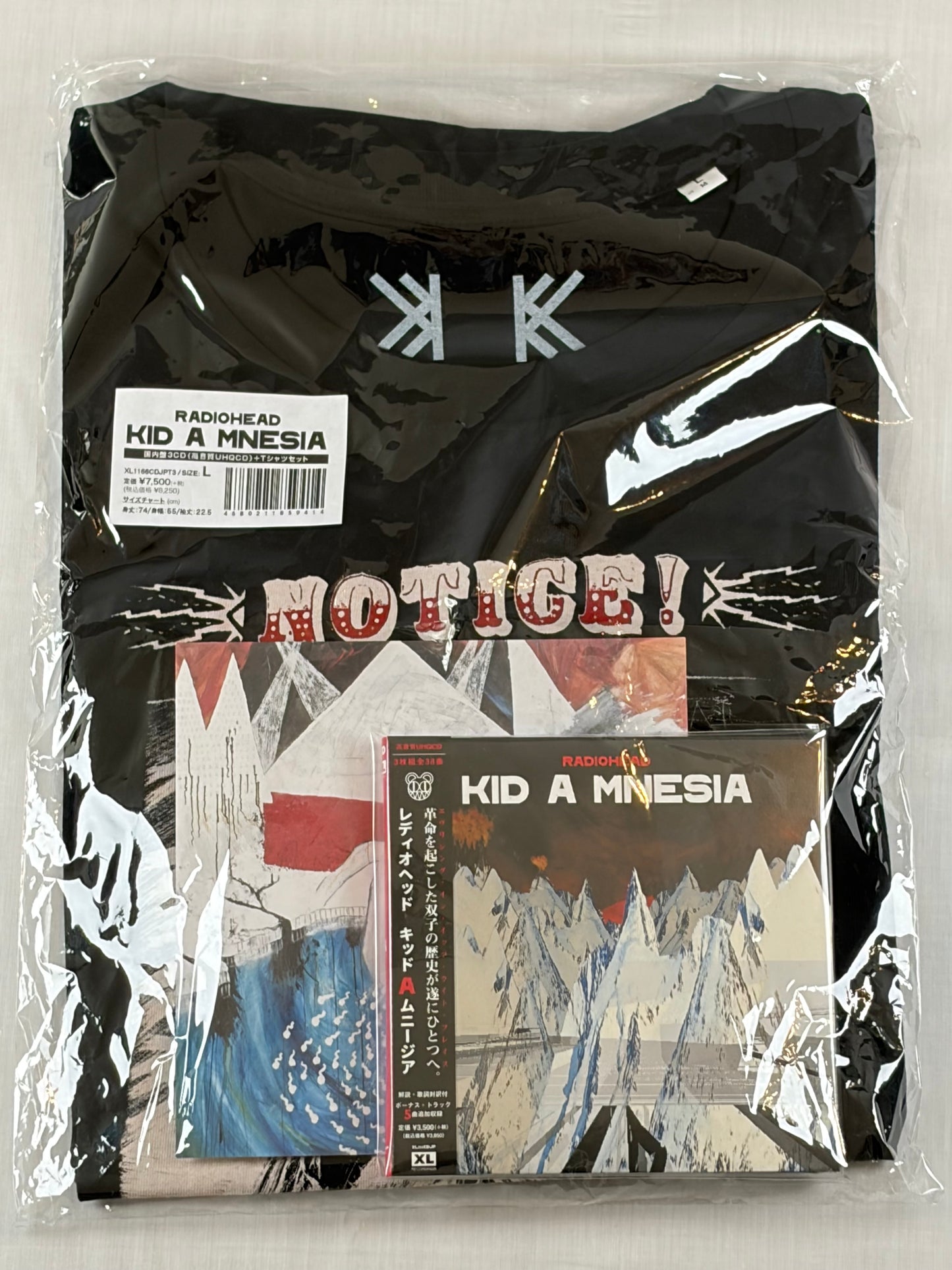 Radiohead Kid A Mnesia 3UHQCD T-Shirt Set L Size Japan Limited OBI 2021 New