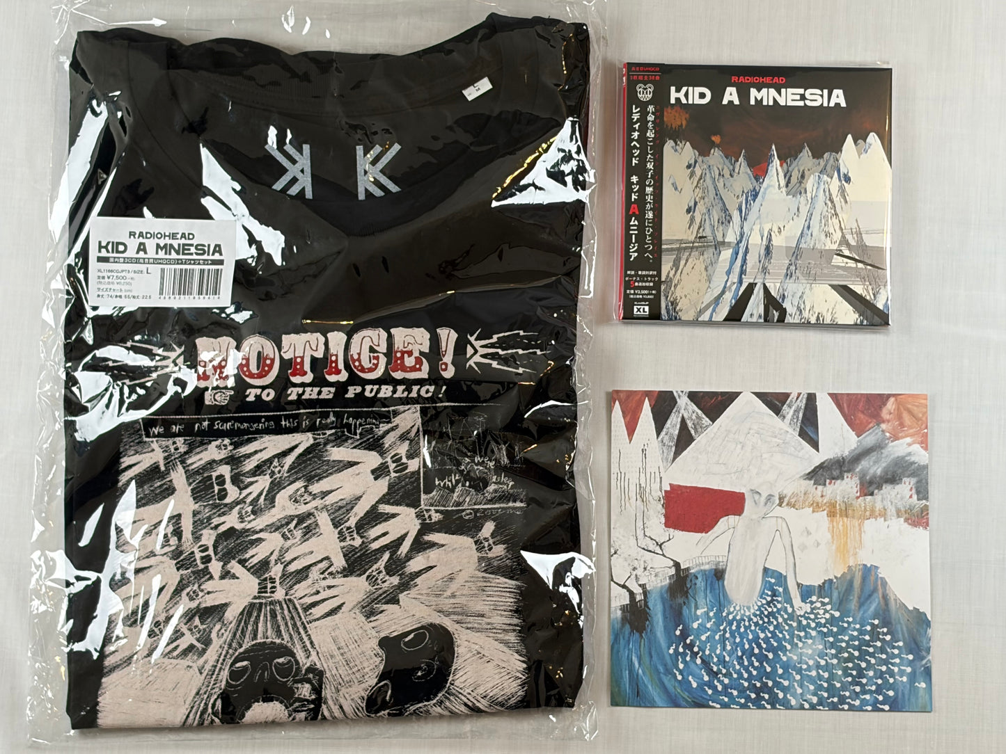 Radiohead Kid A Mnesia 3UHQCD T-Shirt Set L Size Japan Limited OBI 2021 New