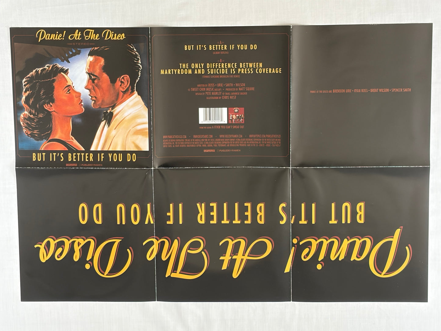 Panic At The Disco But It's Better If You Do 7 Inch Poster Bag Vinyl 2006 UK