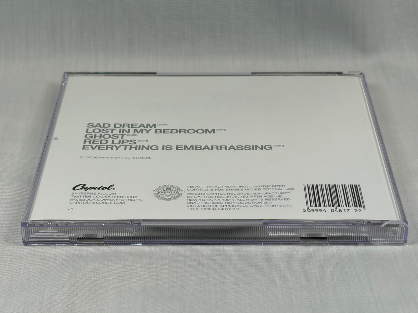 Sky Ferreira Ghost EP CD 2012 US Original Capitol Records Everything Is Embarrassing