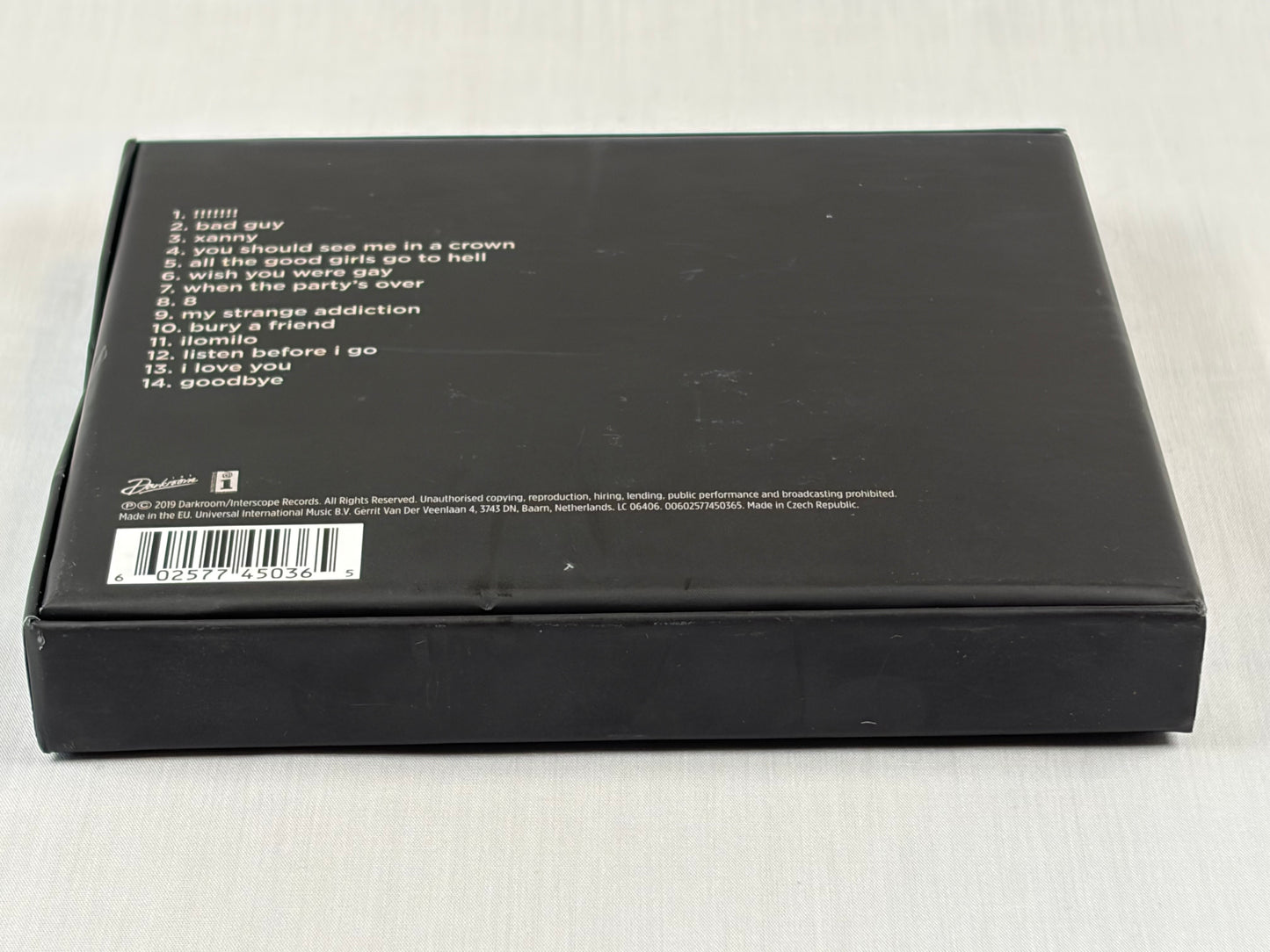 Billie Eilish When We All Fall Asleep Where Do We Go CD Deluxe Clamshell Box Set Limited Edition