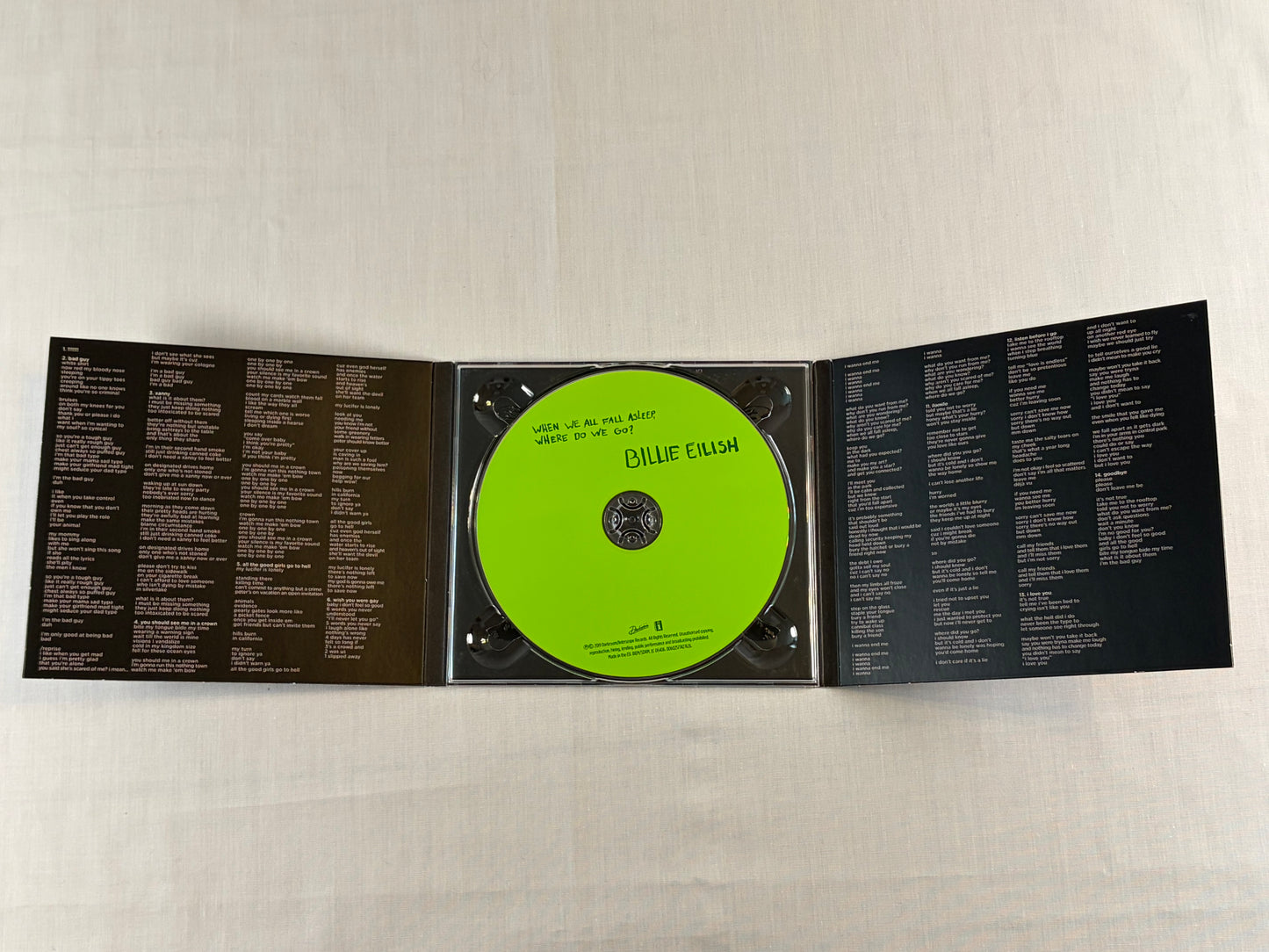 Billie Eilish When We All Fall Asleep Where Do We Go CD Deluxe Clamshell Box Set Limited Edition