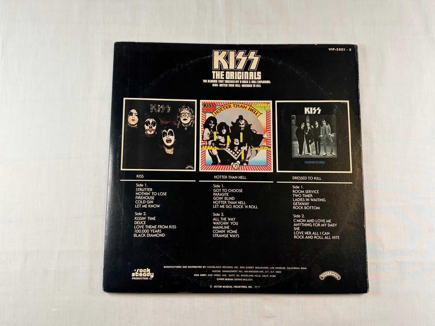KISS The Originals VIP5501-3 1977 Japan Original 3LP Vinyl Box Set Victor Pressing with Inserts