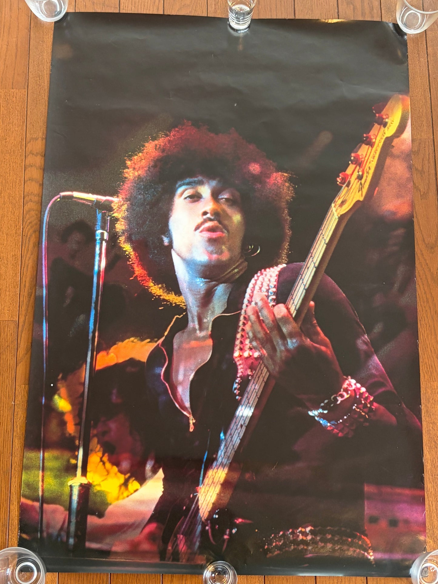 Vintage Phil Lynott Thin Lizzy Live Concert Poster 36x24 Inch 1970s Original Memorabilia