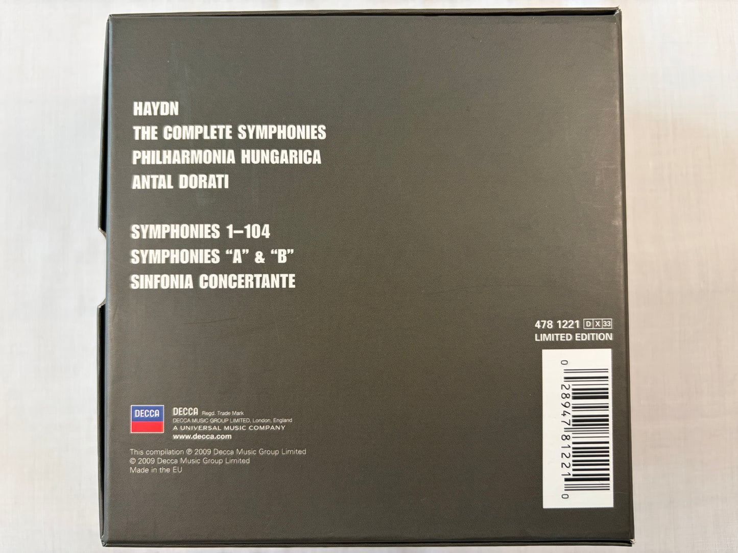 Joseph Haydn The Complete Symphonies Antal Dorati Philharmonia Hungarica 33CD Box Set Decca