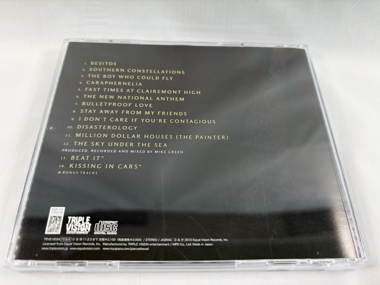 Pierce The Veil Selfish Machines Japan CD + Bonus DVD 2010 w/ OBI Triple Vision TRVE-0034