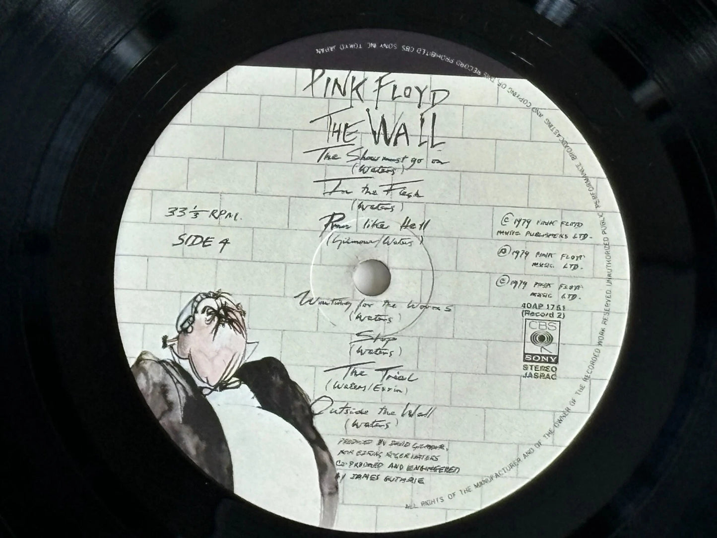 Pink Floyd The Wall 2 LP Vinyl Record 40AP 1750-1 CBS SONY Japan 1979 w/ Sticker
