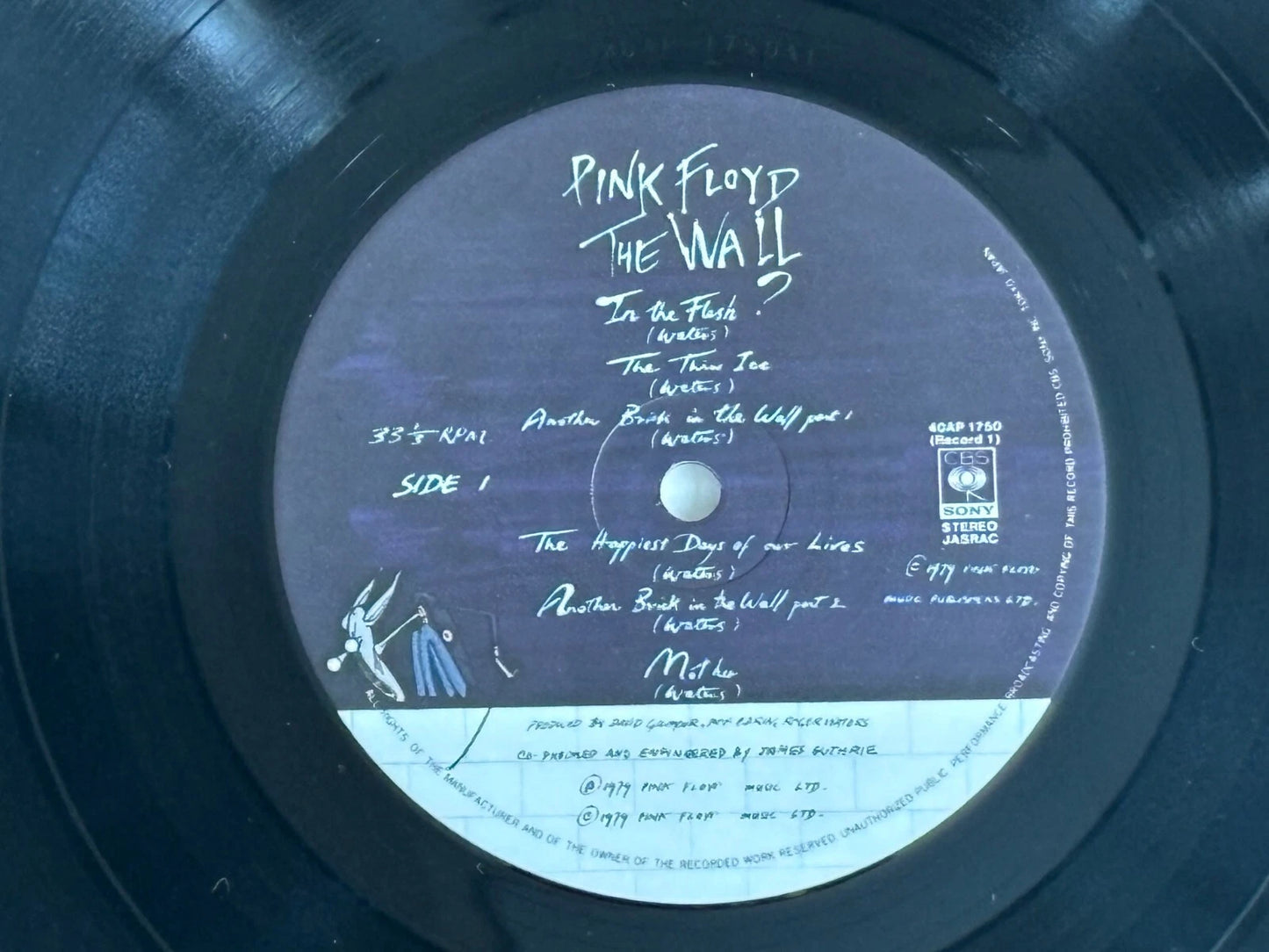 Pink Floyd The Wall 2 LP Vinyl Record 40AP 1750-1 CBS SONY Japan 1979 w/ Sticker