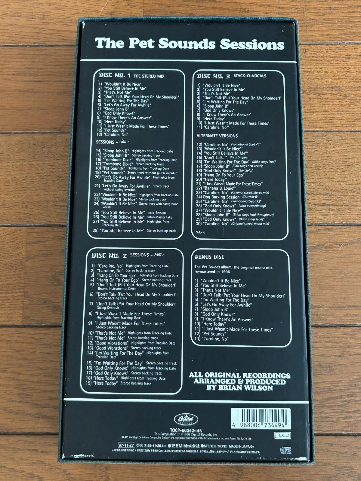 The Beach Boys The Pet Sounds Sessions 4 CD Box Set Capitol Japan Edition w/ Booklets Out of Print