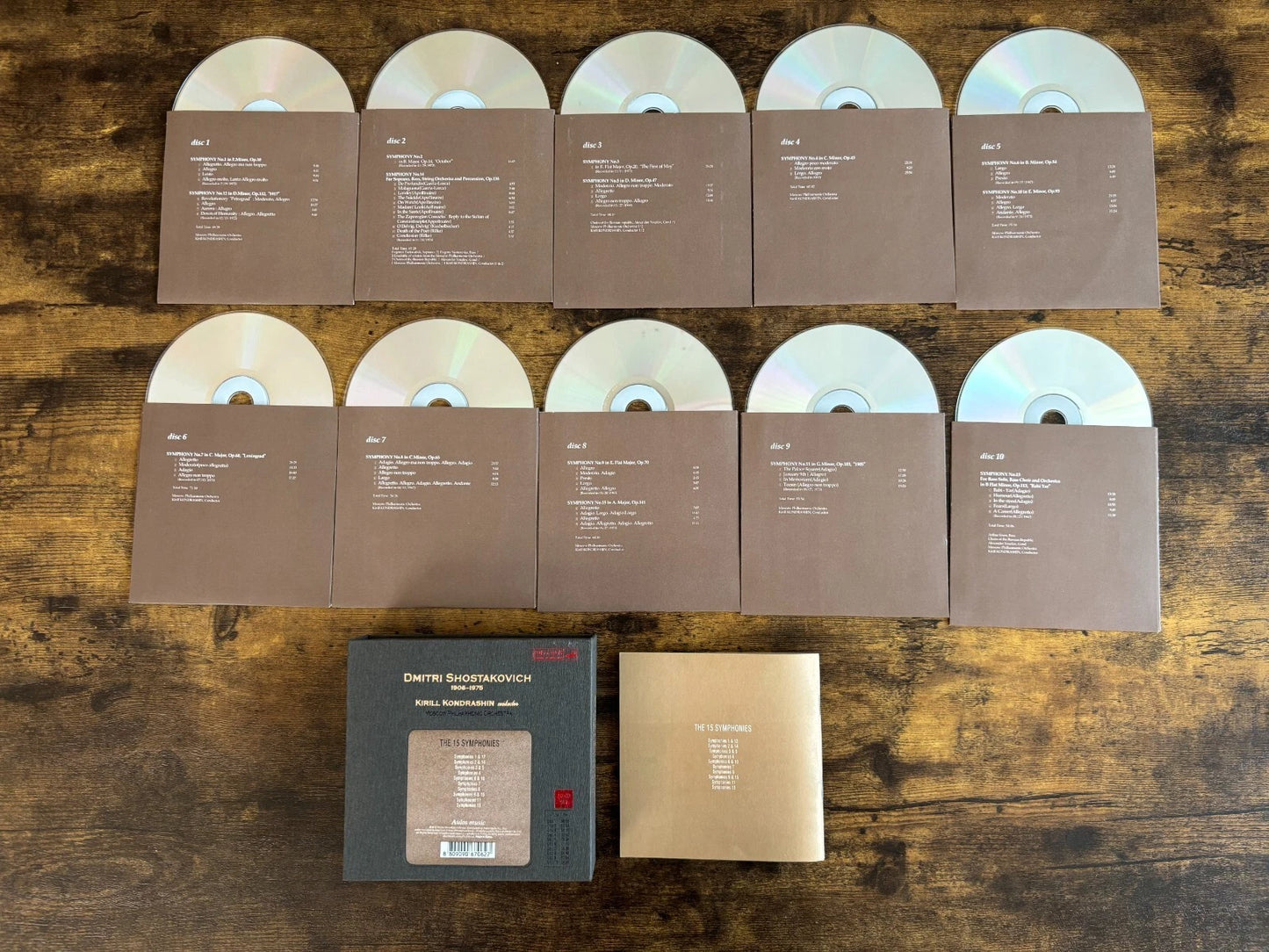 Shostakovich The 15 Symphonies Kirill Kondrashin Moscow Philharmonic 10 CD Box Set DSD Remastered