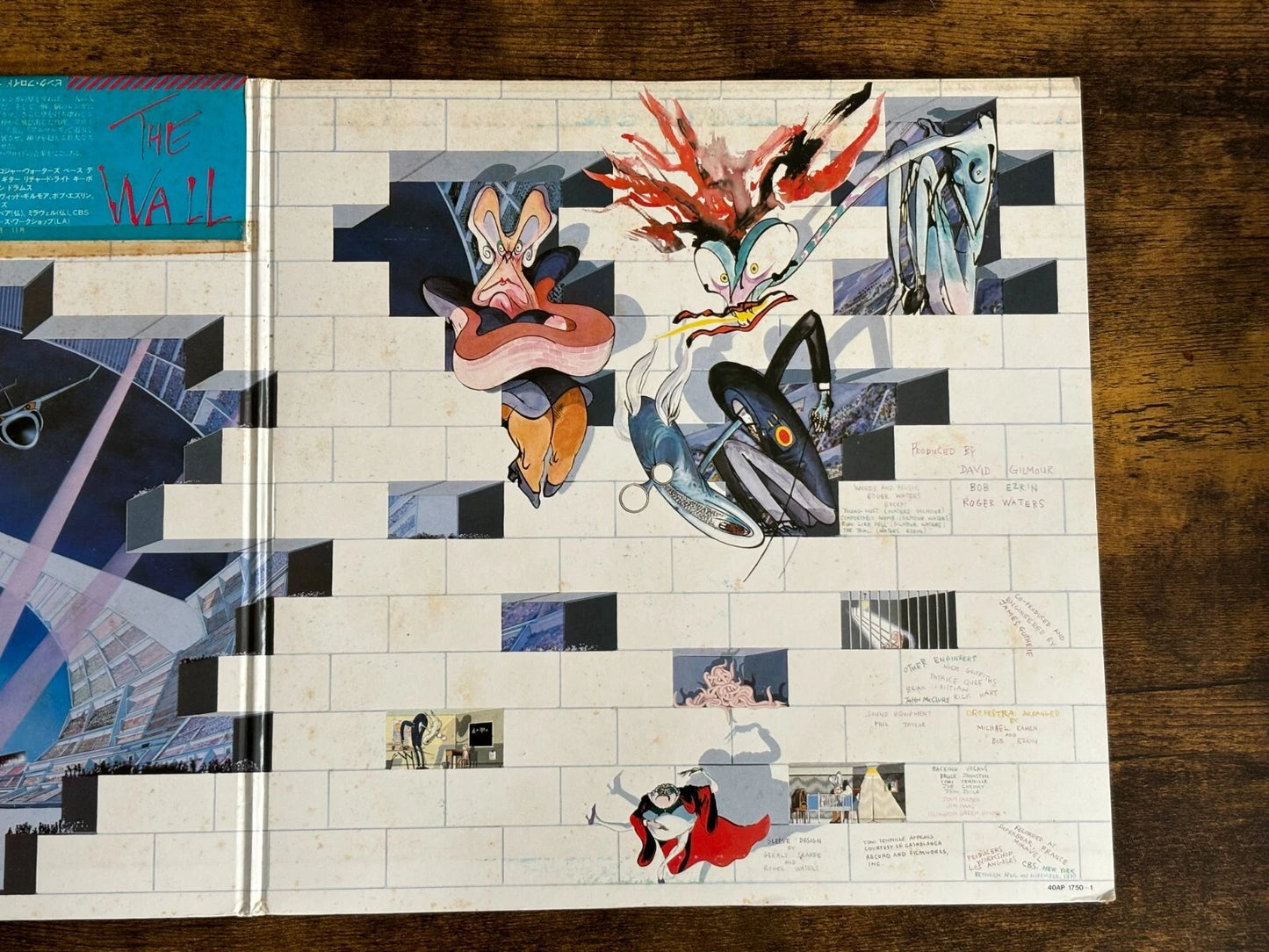 Pink Floyd The Wall 2 LP Vinyl Record 40AP 1750-1 CBS SONY Japan 1979 w/ Sticker