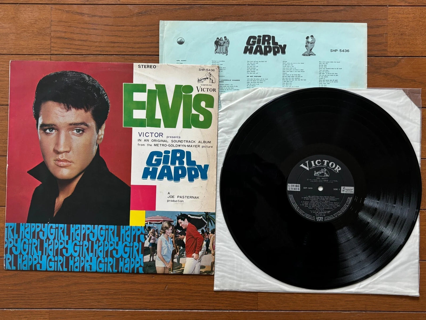 Elvis Presley Girl Happy Japan Limited Edition Vinyl LP SHP-5436 1965 w/ Liner Notes