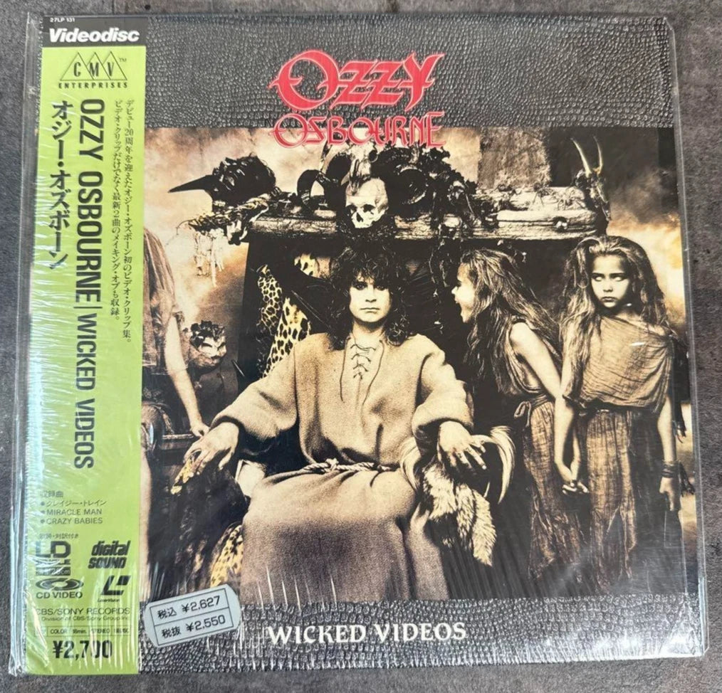 Ozzy Osbourne Wicked Videos 8-inch LaserDisc Single 1988 Japan w/ OBI Zakk Wylde