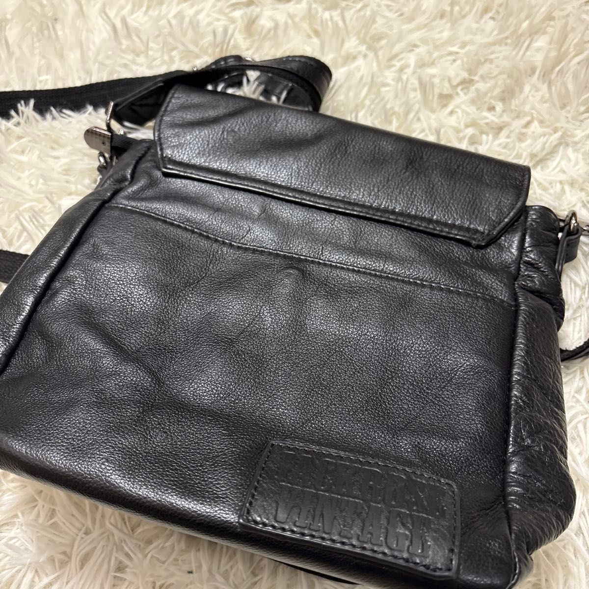 The Rolling Stones JACKROSE VINTAGE Leather Tote Bag Black Japan Limited Edition Logo