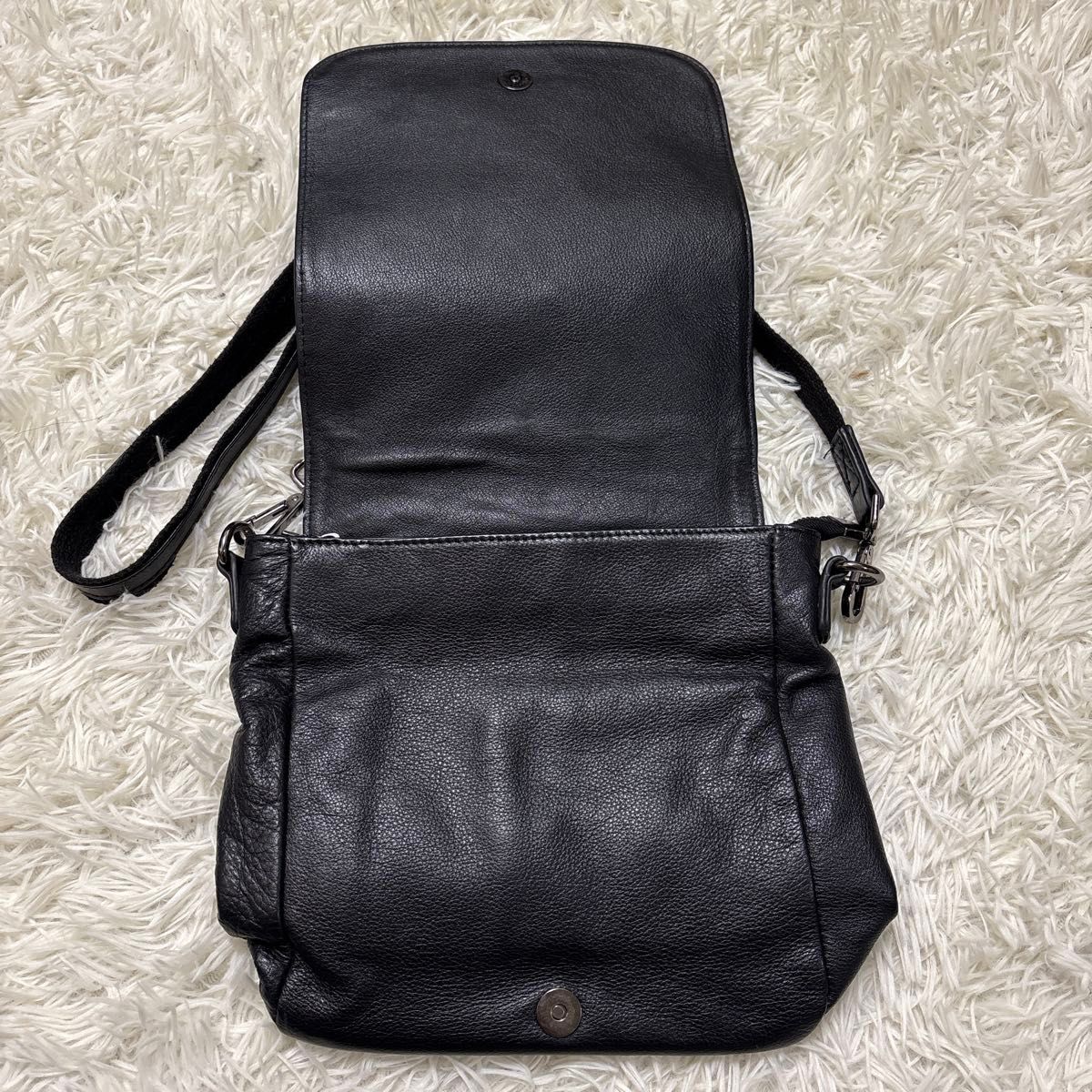 The Rolling Stones JACKROSE VINTAGE Leather Tote Bag Black Japan Limited Edition Logo