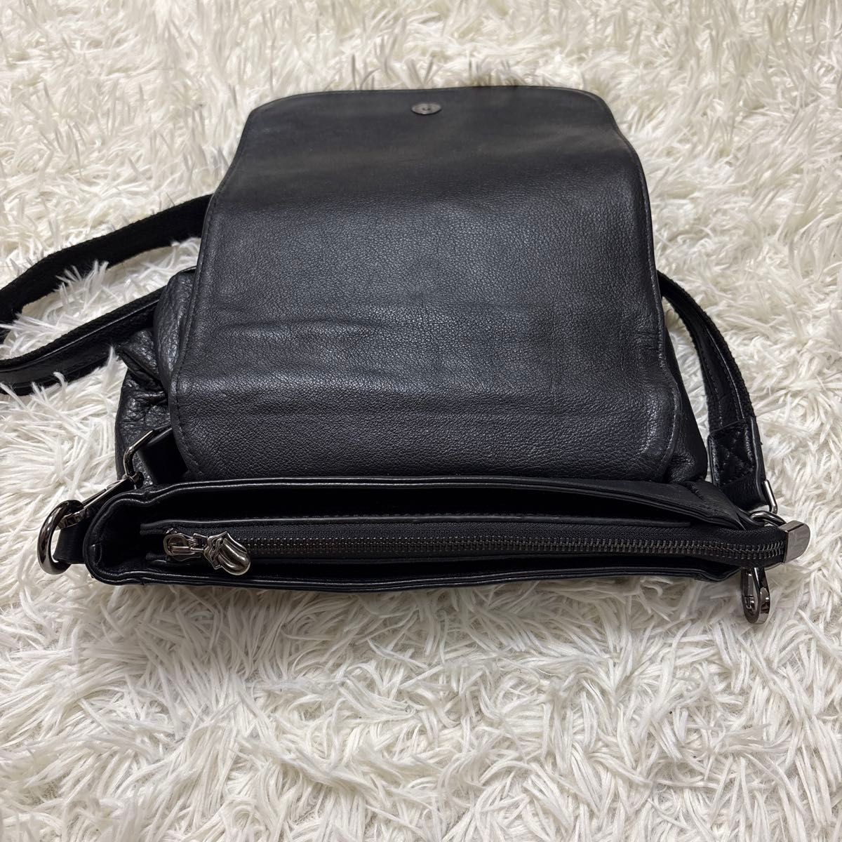 The Rolling Stones JACKROSE VINTAGE Leather Tote Bag Black Japan Limited Edition Logo